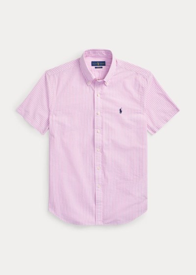 Men's Polo Ralph Lauren Classic Fit Seersucker Shirts | 035712QZS